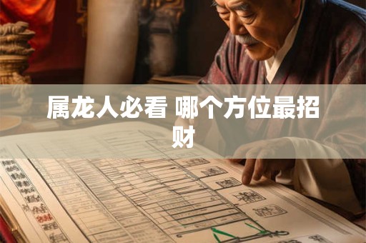 属龙人必看 哪个方位最招财