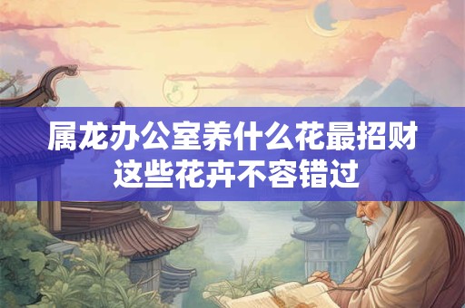 属龙办公室养什么花最招财 这些花卉不容错过