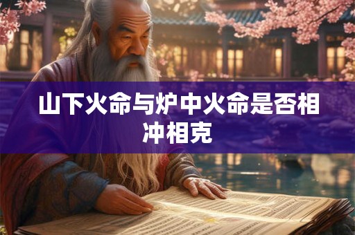 山下火命与炉中火命是否相冲相克