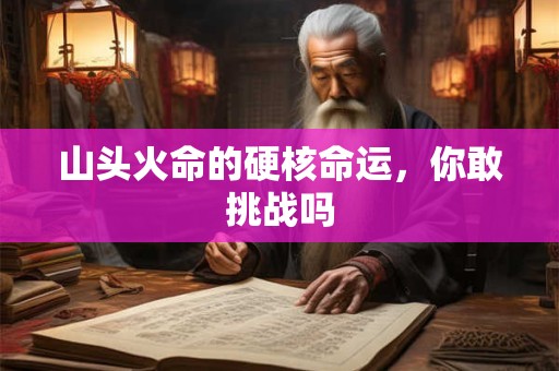 山头火命的硬核命运，你敢挑战吗