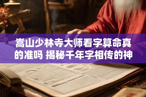 嵩山少林寺大师看字算命真的准吗 揭秘千年字相传的神秘预言