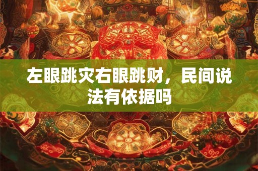 左眼跳灾右眼跳财，民间说法有依据吗