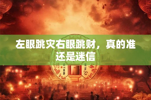 左眼跳灾右眼跳财，真的准还是迷信