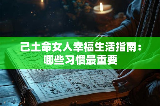 己土命女人幸福生活指南：哪些习惯最重要