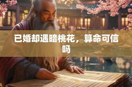 已婚却遇暗桃花，算命可信吗