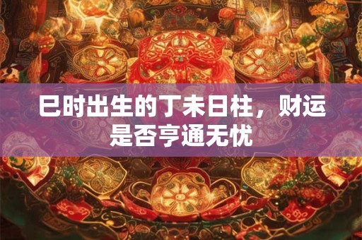 巳时出生的丁未日柱，财运是否亨通无忧