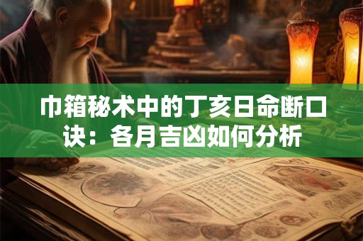 巾箱秘术中的丁亥日命断口诀：各月吉凶如何分析