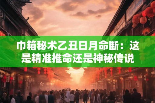 巾箱秘术乙丑日月命断：这是精准推命还是神秘传说