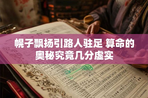幌子飘扬引路人驻足 算命的奥秘究竟几分虚实