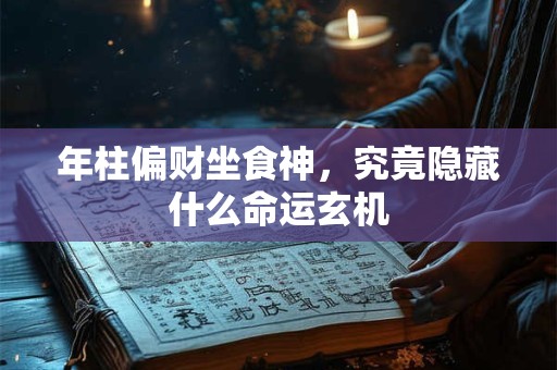 年柱偏财坐食神，究竟隐藏什么命运玄机
