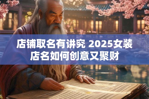 店铺取名有讲究 2025女装店名如何创意又聚财