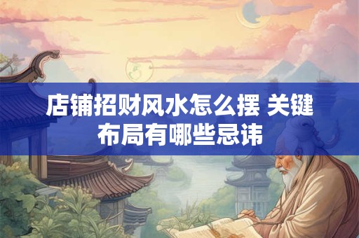 店铺招财风水怎么摆 关键布局有哪些忌讳
