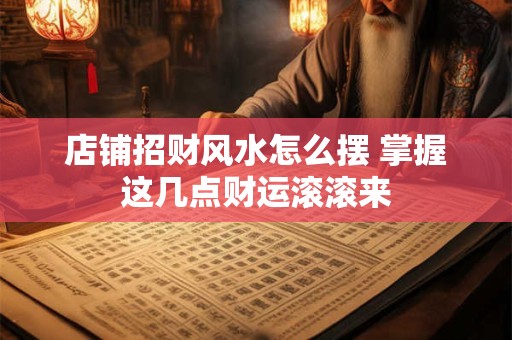 店铺招财风水怎么摆 掌握这几点财运滚滚来