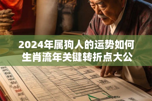 2024年属狗人的运势如何 生肖流年关键转折点大公开