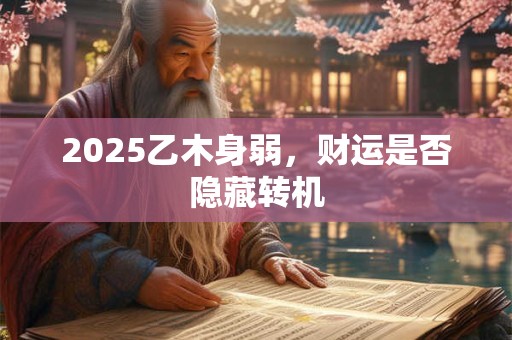 2025乙木身弱，财运是否隐藏转机