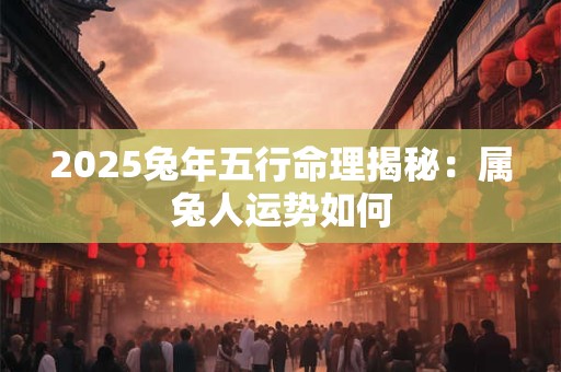 2025兔年五行命理揭秘：属兔人运势如何
