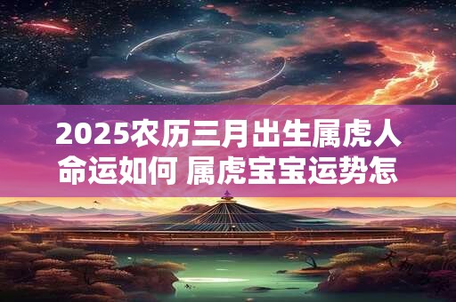 2025农历三月出生属虎人命运如何 属虎宝宝运势怎样
