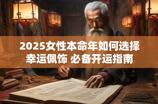 2025女性本命年如何选择幸运佩饰 必备开运指南
