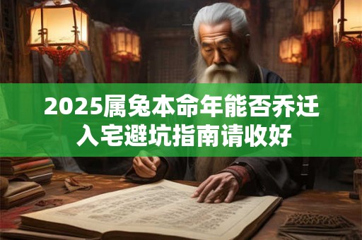 2025属兔本命年能否乔迁 入宅避坑指南请收好