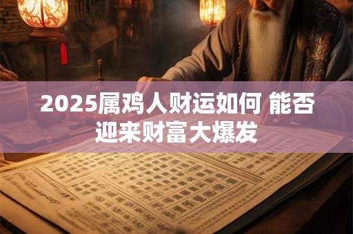 2025属鸡人财运如何 能否迎来财富大爆发