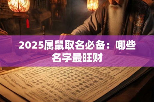 2025属鼠取名必备：哪些名字最旺财