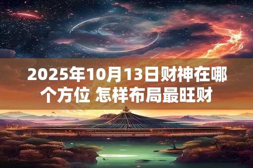 2025年10月13日财神在哪个方位 怎样布局最旺财