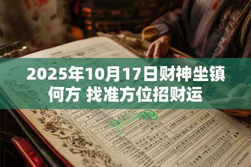 2025年10月17日财神坐镇何方 找准方位招财运