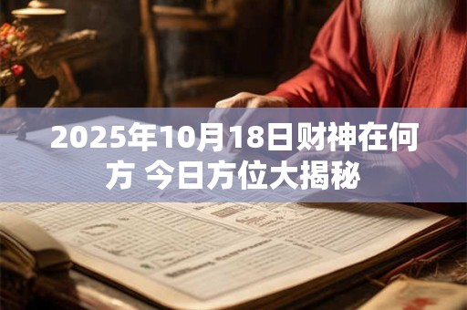2025年10月18日财神在何方 今日方位大揭秘