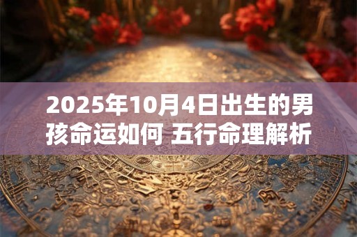 2025年10月4日出生的男孩命运如何 五行命理解析