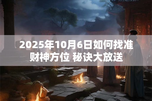 2025年10月6日如何找准财神方位 秘诀大放送