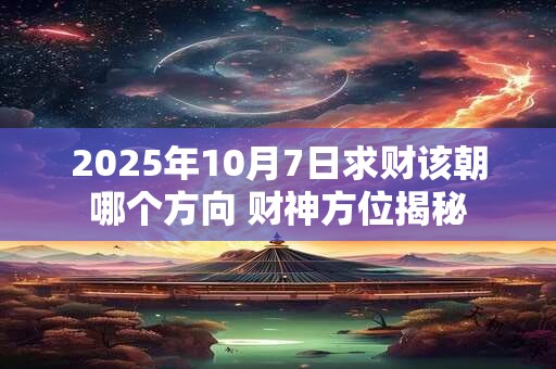 2025年10月7日求财该朝哪个方向 财神方位揭秘