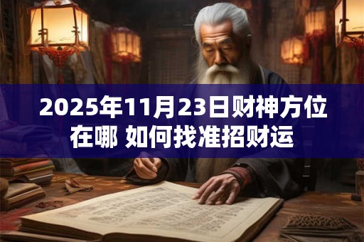 2025年11月23日财神方位在哪 如何找准招财运