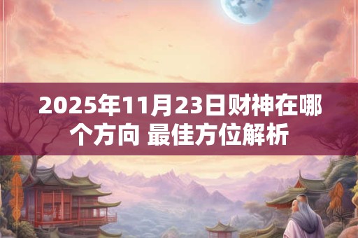 2025年11月23日财神在哪个方向 最佳方位解析