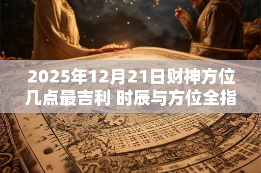 2025年12月21日财神方位几点最吉利 时辰与方位全指南