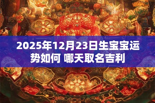 2025年12月23日生宝宝运势如何 哪天取名吉利