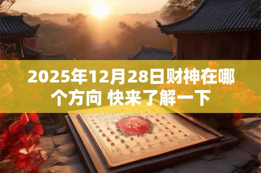 2025年12月28日财神在哪个方向 快来了解一下
