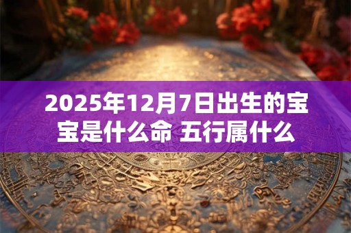 2025年12月7日出生的宝宝是什么命 五行属什么