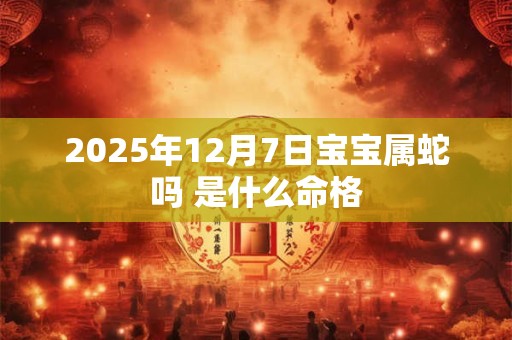 2025年12月7日宝宝属蛇吗 是什么命格