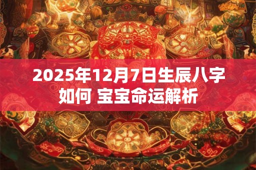 2025年12月7日生辰八字如何 宝宝命运解析