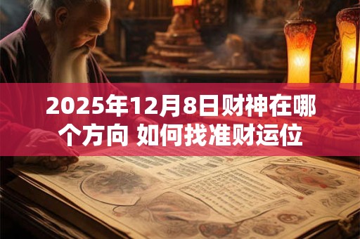 2025年12月8日财神在哪个方向 如何找准财运位