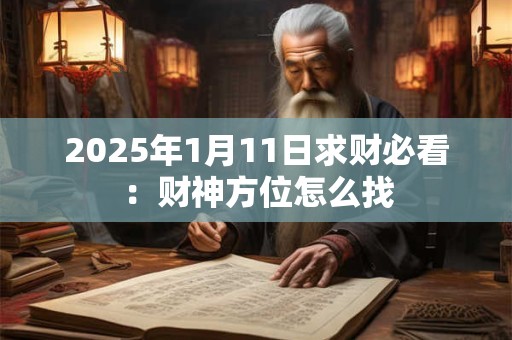 2025年1月11日求财必看：财神方位怎么找
