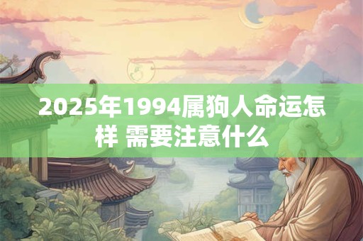 2025年1994属狗人命运怎样 需要注意什么
