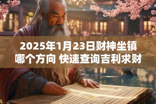 2025年1月23日财神坐镇哪个方向 快速查询吉利求财位