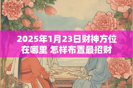 2025年1月23日财神方位在哪里 怎样布置最招财
