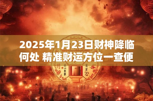 2025年1月26日的财神方位怎么查 这天哪个方位最招财