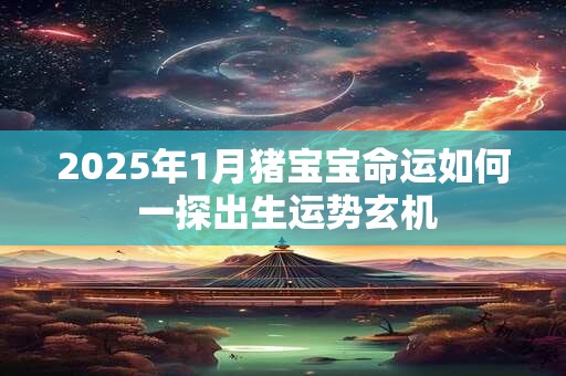2025年1月猪宝宝命运如何 一探出生运势玄机