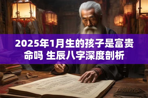 2025年1月生的孩子是富贵命吗 生辰八字深度剖析