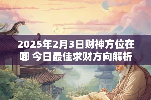 2025年2月3日财神方位在哪 今日最佳求财方向解析