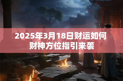 2025年3月18日财神方位在哪儿 看这里