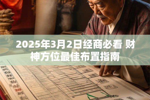 2025年3月2日经商必看 财神方位最佳布置指南